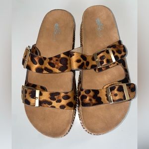Cheetah print Espadrille Platform Sandals